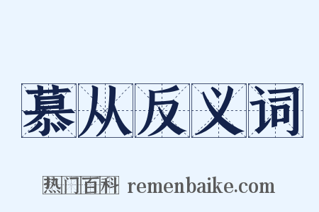 慕从反义词是什么意思的图片